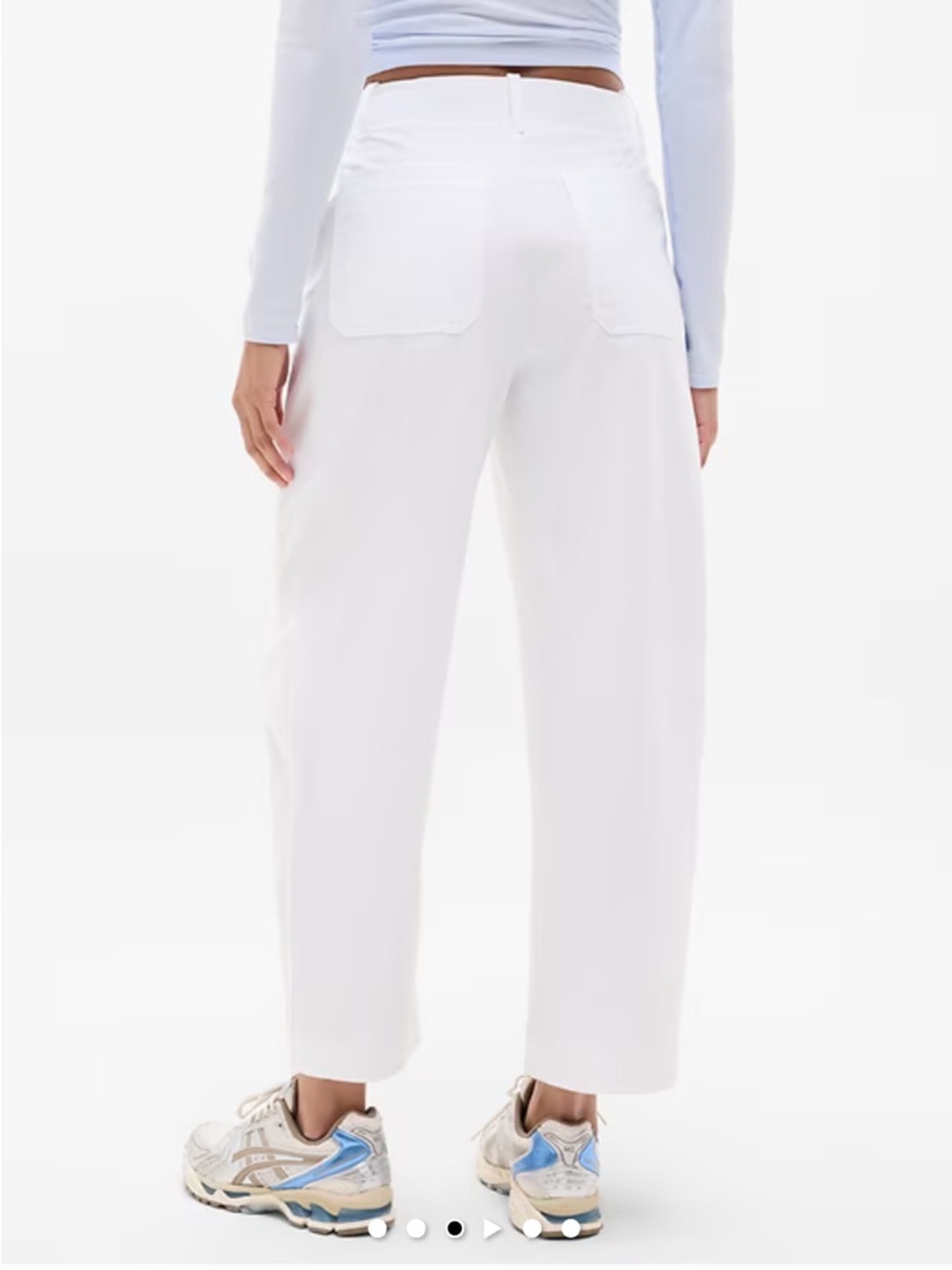Athleta Skyline High Rise Barrel Leg Pants in Crisp White - Picture 2 of 11